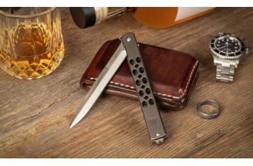 Image of Al Mar Knives Quicksteel Folding Knife, 6.25in Closed, 5in Satin Stainless Steel Blade, Gray Stainless Steel Handle, AMK4052