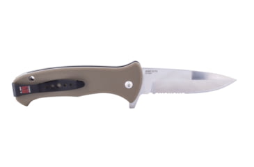 Image of Al Mar Knives S.E.R.E. 2020 Coyote Series Folding Knife, Spring Assist, 8Cr, 3.6 in, Combo, Coyote, AMK2215