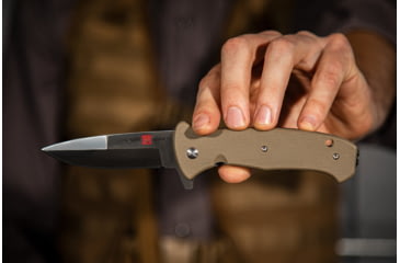 Image of Al Mar Knives S.E.R.E. 2020 Coyote Series Folding Knife, Spring Assist, 8Cr 3.6 in, Traditional, Coyote, AMK2214