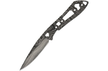 Image of Alabama Damascus Steel Damascus Knife Blade Heart Cut, Damascus Knife Blades, 6in Overall, 2.63in Blade, One Piece Damascus Steel Construction, Heart Cutout, ADS094 HEART CUTOUT