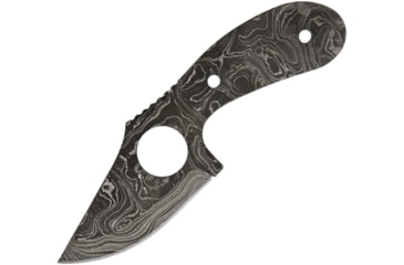 Image of Alabama Damascus Steel Damascus Knife Replacement Blade, Damascus Knife Blades, 6.38in Overall, 3in Blade, Finger Ring, One Piece Damascus Steel Construction, ADS061 DKG
