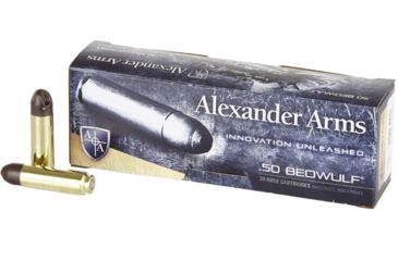 Image of Alexander Arms Loaded, .50 Beowulf, 200 Grain, Polycase ARX, Centerfire Rifle Ammo, Box of 20, A-B200ARXBX