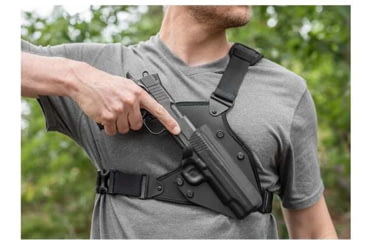 Image of Alien Gear Holsters Cloak Chest Holster, Glock 29/30, Right Hand, Black, Regular, 00193858308517