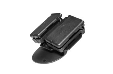 Image of Alien Gear Holsters Mag Carrier Double, .380 Auto/32 ACP, Single Stack, Ridgid, 1.5in Belt Slide, Black, CMCD-1-1-R-15-D