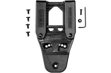 Image of Alien Gear Holsters Rapid Force Duty Holster High Ride Belt Slide Attachment Expansion with Hard Mount, Black, RFX-S-H-BK-QD0-D