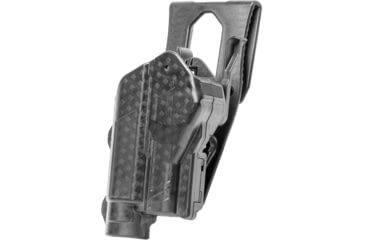 Image of Alien Gear Holsters Rapid Force Duty Holster Low Ride w Strap Belt Slide Level II Light Bearing w QDS, Glock 19/19X/45/22 Gen 1-4/MR922, Right, Black, Basketweave, One size, 193858312538