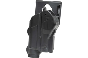 Image of Alien Gear Holsters Rapid Force Duty Holster Mid Ride Belt Slide Level II Light Bearing w QDS, Glock 19/19X/45/22 Gen 1-4/MR922, Right, Black, Matte, One size, 193858313412