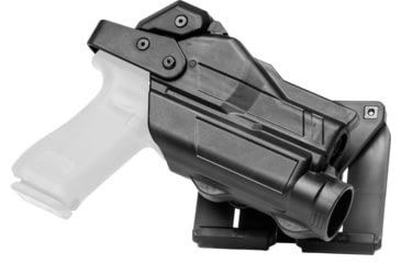 Image of Alien Gear Holsters Rapid Force Duty Holster MOLLE Level III Light Bearing w QDS, Glock 17/31/47/22 Gen 1-4 w light, Right, Black, Matte, One size, 193858358413