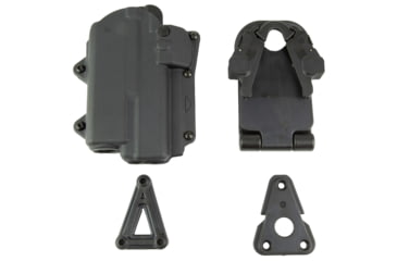 Image of Alien Gear Holsters Rapid Force Level 2 Polymer Duty OWB Belt Holster, Glock 17, G22, G47 with Compact Light TLR-7, Right Hand, Black, R2-B-0601-BK-RH-CL-A0-C