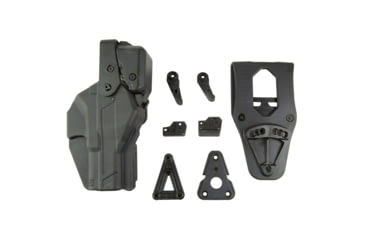 Image of Alien Gear Holsters Rapid Force Level 3 Polymer Duty OWB Belt Holster, Glock 19, G19X, 45, Right Hand, Black, R3-M-0057-BK-RH-L0-A0-C