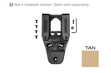 Image of Alien Gear Holsters Rapid Force Duty Holster High Ride Belt Slide Attachment, Tan, 00193858224114