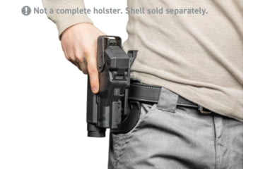 Image of Alien Gear Holsters Rapid Force Duty Holster Paddle Attachment with Hard Mount, Black, RFX-P-BK-QD0-D