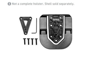 Image of Alien Gear Holsters Rapid Force Duty Holster Paddle Attachment with Hard Mount, Black, RFX-P-BK-QD0-D