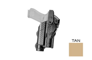 Image of Alien Gear Holsters Rapid Force Duty Holster Light Bearing Level II Shell, Glock 17, Left, Basket Weave, w/o QDS, Tan, 00193858206691