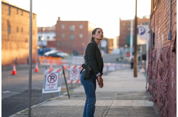 Image of Alien Gear Holsters Rapid Force Polymer Level II OWB Paddle Holster, S&amp;W M&amp;P9c M2.0 Compact 4 In/M&amp;P9 2.0 4.25 In/Per. M&amp;P9 M2.0 C.O.R.E. Ported/Pro Series 4.25 In, Right Hand, Matte Black, Large Light, R2-P-0880-BK-RH-LL-A0-B