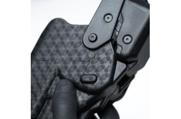 Image of Alien Gear Holsters Rapid Force Polymer Level III OWB Belt Duty Holster, S&amp;W M&amp;P9c M2.0 Compact 4 In/M&amp;P9 2.0 4.25 In/Per. M&amp;P9 M2.0 C.O.R.E. Ported/Pro Series 4.25 In, Right Hand, Matte Black, Large Light, R3-M-0880-BK-RH-LL-A0-B