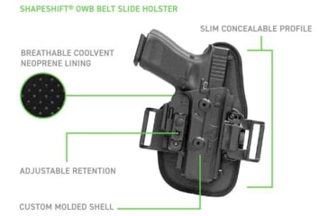 Image of Alien Gear Holsters Shapeshift Core OWB Holster, Taurus PT709 Slim, Right Hand, SSHK-0220-RH-D