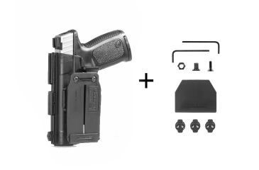 Image of Alien Gear Holsters ShapeShift Molle OWB Holster, Right Handed, S&amp;W M&amp;P40 4.25 inch barrel, Black SSMH-0395-RH