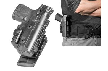 Image of Alien Gear Holsters ShapeShift Molle OWB Holster, Right Handed, S&amp;W M&amp;P40 4.25 inch barrel, Black SSMH-0395-RH