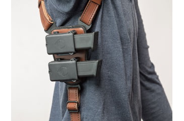 Image of Alien Gear Holsters Shape Shift Shoulder Holster Expansion, Right Hand, Brown, Single Mag Carrier, .45 ACP/10 mm, Double Stack, SSEPSH-RH-BR-5-D