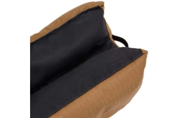 Image of Allen X-Focus Prefilled Bench Polyester Shooting Rest/Bag, Adjustable Strap, Tacky Grip Bottom, 8.2 lbs, Coyote/Black, 18412
