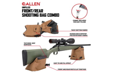 Image of ALLEN 18419 FRONT/REAR SHOOTING BAG COMBO UNFILLED
