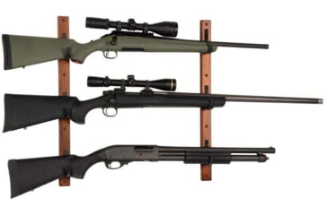 Image of Allen 3-Firearms Gun Collector Hardwood Gun Rack, 3 Rifle/Shotgun, Brown/Black, Wood/Steel, 5656