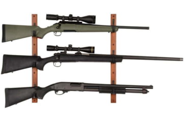 Image of Allen 3-Firearms Gun Collector Hardwood Gun Rack, 3 Rifle/Shotgun, Brown/Black, Wood/Steel, 5656