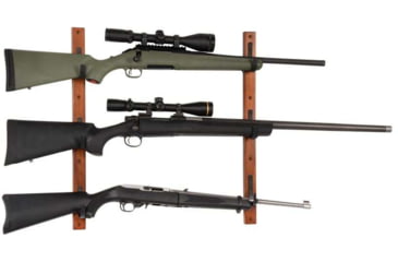 Image of Allen 3-Firearms Gun Collector Hardwood Gun Rack, 3 Rifle/Shotgun, Brown/Black, Wood/Steel, 5656