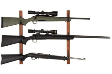Image of Allen 3-Firearms Gun Collector Hardwood Gun Rack, 3 Rifle/Shotgun, Brown/Black, Wood/Steel, 5656
