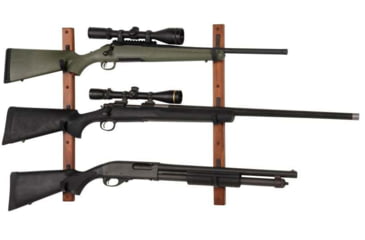 Image of Allen 3-Firearms Gun Collector Hardwood Gun Rack, 3 Rifle/Shotgun, Brown/Black, Wood/Steel, 5656