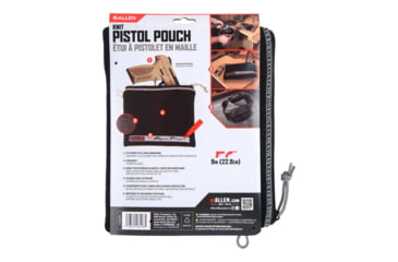 Image of Allen 3628 Pistol Pouch Made Of Black Polyester With Lockable Zippers, ID Label
