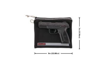 Image of Allen 3628 Pistol Pouch Made Of Black Polyester With Lockable Zippers, ID Label