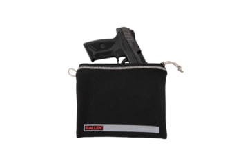 Image of Allen 3628 Pistol Pouch Made Of Black Polyester With Lockable Zippers, ID Label