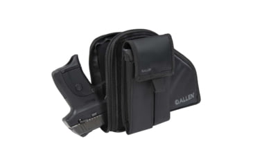 Image of ALLEN 78-7 PISTOL CASE W/MAG POUCH COMPACT BLK