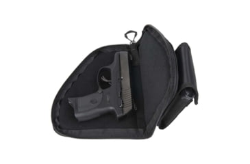 Image of ALLEN 78-7 PISTOL CASE W/MAG POUCH COMPACT BLK