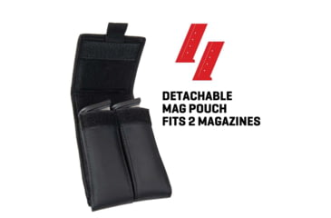 Image of ALLEN 78-7 PISTOL CASE W/MAG POUCH COMPACT BLK