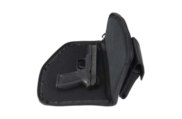 Image of ALLEN 78-9 PISTOL CASE W/MAG POUCH FULLSIZE BLK