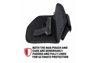 Image of ALLEN 78-9 PISTOL CASE W/MAG POUCH FULLSIZE BLK