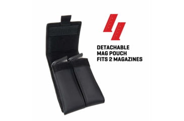 Image of Allen Ballistic Nylon Pistol Case w/ Mag Pouch, Full-Size Handguns, 9.5in Long, Lockable, Hanging Loop, Soft Brushed Lining, Black, 78-9