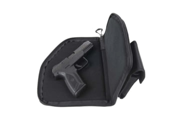 Image of ALLEN 78-9 PISTOL CASE W/MAG POUCH FULLSIZE BLK