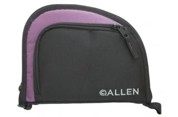 Image of Allen Auto-Fit 1-Pocket Handgun Case Measures 9.5x7.25 Inches Black/Purple