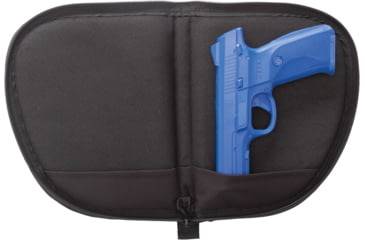 Image of Allen Auto-Fit 1-Pocket Ruger Handgun Case Measures 9.5x7.25 Inches Gray With Red Logo