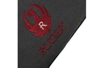 Image of Allen Auto-Fit 1-Pocket Ruger Handgun Case Measures 9.5x7.25 Inches Gray With Red Logo