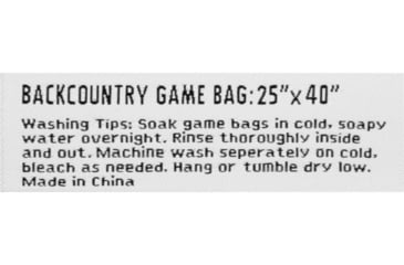 Image of Allen BackCountry Elk Quarter Game Bag, White, Polyester, 6592