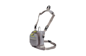 Image of Allen Bear Creek Micro Fly Fishing Chest Pack, Fits up to 2 Tackle/Fly Boxes, Gray/Lime, 6377