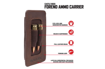 Image of Allen Castle Rock Forend Leather Ammo Carrier, Brown, 8515