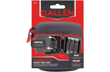 Image of Allen Competitor Choke Tube Molded Case, 3 Extended Vials, Heather Gray/Red, 4.5 in x 4.5 in x 3.5 in, 8316