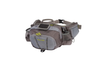 Image of Allen Eagle River Lumbar Fly Fishing Pack, Fits up to 6 Tackle/Fly Boxes, Gray/Lime, 6378
