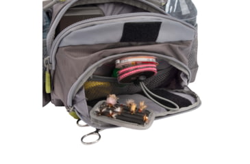 Image of Allen Eagle River Lumbar Fly Fishing Pack, Fits up to 6 Tackle/Fly Boxes, Gray/Lime, 6378